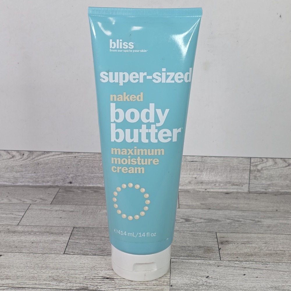 Bliss Super-Sized Naked Body Butter Maximum Moisture Cream Unscented 14oz New!
